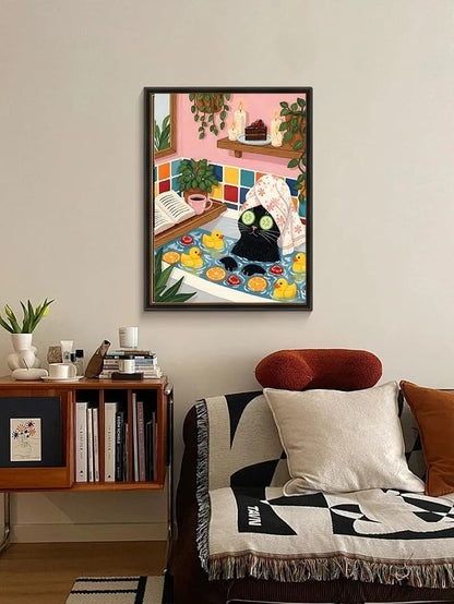 CraftBliss Cat Paint by Number for Adults, Funny Animal Painting by Numbers, DIY Acrylic for Beginners Unframed, Easy Paint by Numbers Adults on Canvas Decor 16x20inch - Image 5