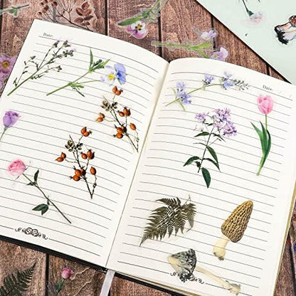 pengxiaomei 200 Pcs Floral Scrapbooking Vintage Stickers, Self-Adhesive Flowers Stickers for Journaling Card Making Scrapbook Style Wall Notebook Letters Window DIY (Mixed Style) Assorted, Multicolor - Image 5