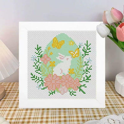 Tiwabb Easter Egg Stamped Cross Stitch Kits for Adults Beginners with Frame - Image 2