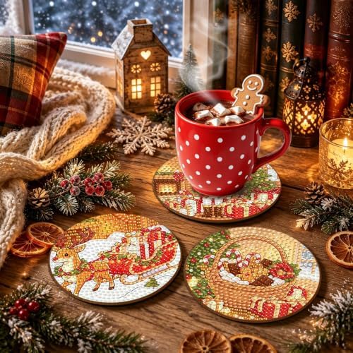 DOTZSO Diamond Art Coasters Kit for Adults, Diamond Painting Coasters - Image 3