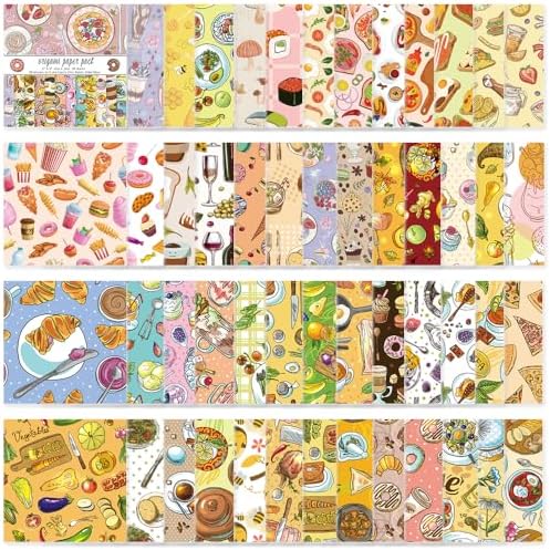 Origami Paper 50 Sheets, 6-Inch Square Double Sided Colored Craft Paper by Bestartsuppliesforyou