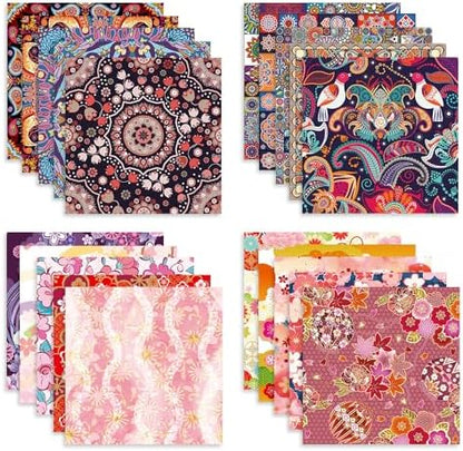 Origami Paper 100 Sheets, 6-Inch Square Double Sided Colored Craft Paper - Image 2