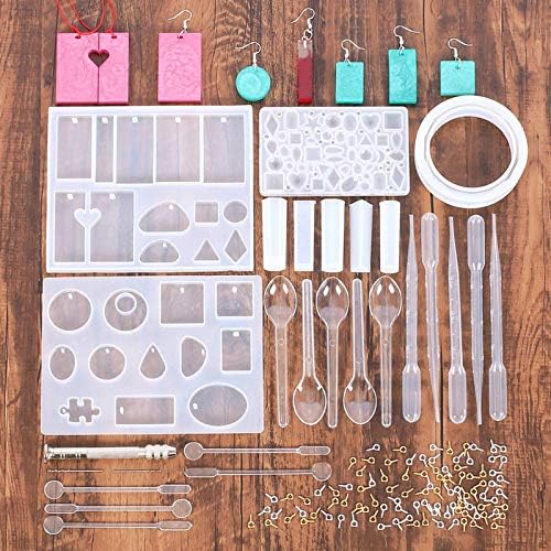 plplaaoo Jewelry DIY Mold Kit Professional Silicone Mould Set for Resin Crafting Jewelry Making Bracelets Earrings Pendants Includes 127 Pieces Tools Accessories - Image 5