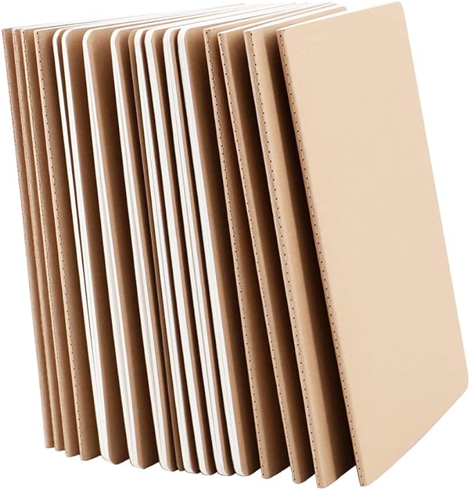 Wotion 16 Pack Notebook Journals for Travelers, Students and Office, Writing Diary Subject Notebooks Planner with Thick Paper, 60 Pages, 30 Sheets, 8.3x5.5 inch, A5 Size, Travel Journal Set.(Lined)