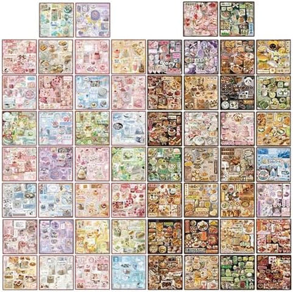 1300+ Pcs Japanese Sticker Book- Aesthetic Cute Y2K Retro Sticker Book - Japanese Stationery Stickers for Scrapbooking, Journals, Planners, Water Bottles & Junk Journal Supplies - Image 3