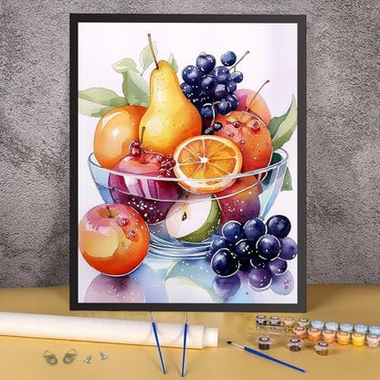 RICUVED Fruit Paint by Numbers for Adults, Grapes Paint by Numbers Kit for Adults Beginners, DIY Acrylic Oil Painting on Canvas Easy for Gift Home Wall Decor 16x20 Inch - Image 2