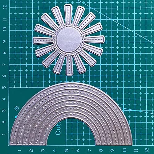 Rainbow Cutting Dies Sun Die Cuts Metal Embossing Stencils Template Mould for Making Card DIY Scrapbooking Photo Album Decorative (Large Size) - Image 2