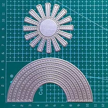 Rainbow Cutting Dies Sun Die Cuts Metal Embossing Stencils Template Mould for Making Card DIY Scrapbooking Photo Album Decorative (Large Size) - Image 2
