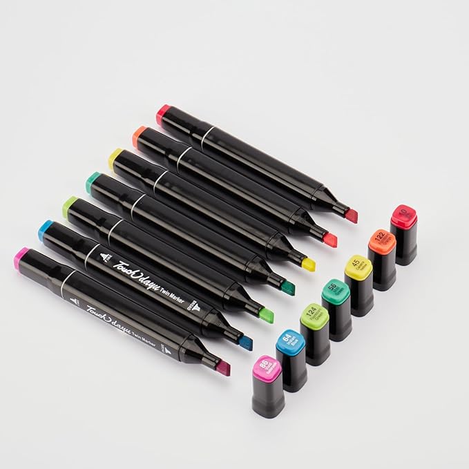 Hopesky 36 Colors Alcohol Markers - Dual Tip Permanent Art Markers Set for Coloring Drawing Painting, Fine and Chisel Tip Alcohol Based Pens with Storage Case for Adult Artists