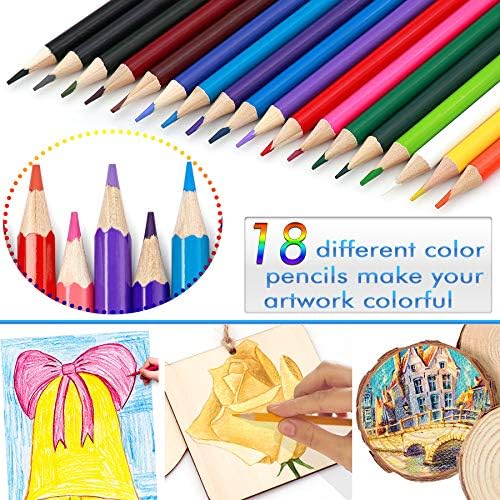 137PCS Wood burning Kit, DIY Creative Tool Set Soldering Woodburning Kit - Image 5
