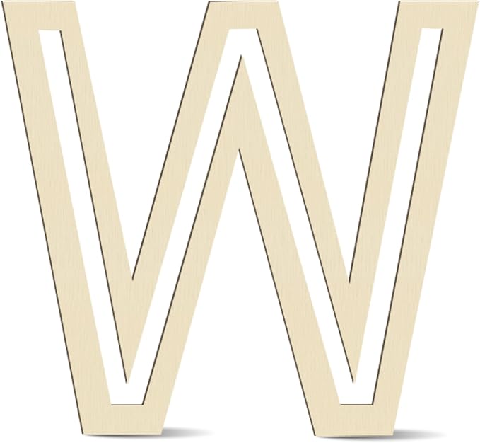 Large Wooden Letters 14 inch for Wall Decor Crafts Big Wood Letter W 1/5 Inch Thick Unfinished Alphabet Cutouts Paintable Letters for DIY Wreath Home Party Wedding Baby Nursery Decorations (W)
