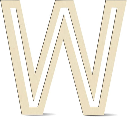 Large Wooden Letters 14 inch for Wall Decor Crafts Big Wood Letter W 1/5 Inch Thick Unfinished Alphabet Cutouts Paintable Letters for DIY Wreath Home Party Wedding Baby Nursery Decorations (W)
