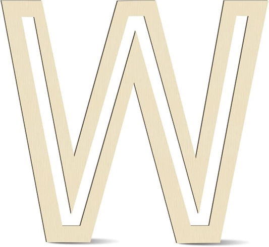 Large Wooden Letters 14 inch for Wall Decor Crafts Big Wood Letter W 1/5 Inch Thick Unfinished Alphabet Cutouts Paintable Letters for DIY Wreath Home Party Wedding Baby Nursery Decorations (W)