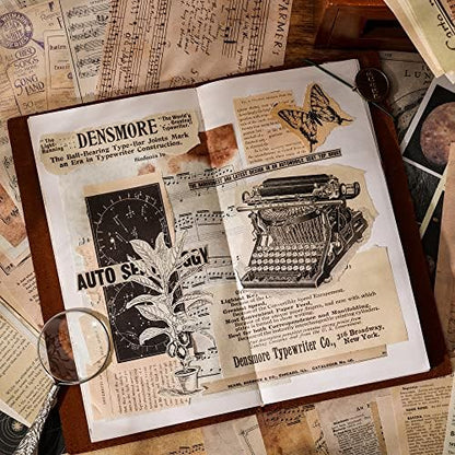 200 Sheets of Vintage Scrapbook Paper, Journaling Scrapbooking Supplies Craft Decoupage Papers Kit, Ephemera for Junk Journal Bullet Journals Well Posters Room Decor for Card Making Decorative Gift - Image 6