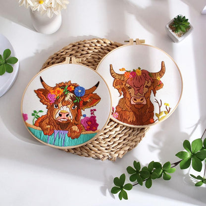 Offizon 2 PCS Embroidery Kit for Beginners Stamped Cos Pattern - Image 5
