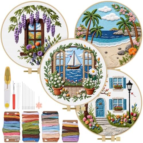 TINDTOP Embroidery Kit for Adult, Embroidery DIY Starter Kit by TINDTOP