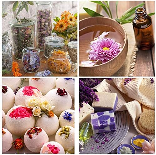 16 Bags Dried Flowers,100% Natural Dried Flowers Herbs Kit for Soap Making, DIY Candle Making,Bath - Include Rose Petals,Lavender,Don't Forget Me,Lilium,Jasmine,Rosebudsand More - Image 4