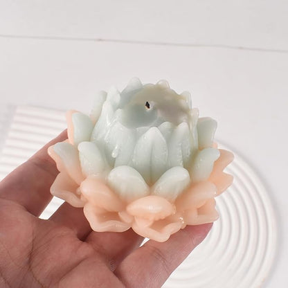 Lotus Flower Lotus Flower Resin Mold - Resin Casting Silicone Molds for Home Decor & Candle Making Wave Spiral Mold