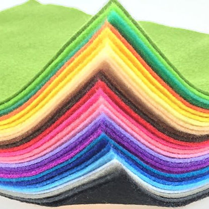 flic-flac 28pcs 12 x 8 inches (30cmx20cm) 1.4mm Thick Soft Felt Fabric Sheet Assorted Color Felt Pack DIY Craft Sewing Squares Nonwoven Patchwork - Image 7