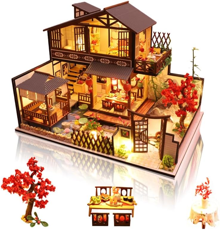 DIY Miniature House Kit, Dollhouse for Adults to Build, Japanese Style by Weservehomeforbetterlife