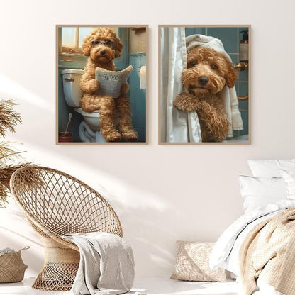 KYOQFVN 2 Pack Dog Paint by Numbers with Frame, Adult Paint by Number Kits on Canvas with Wooden Easel - Easy Acrylic Oil Painting for Home Wall Decor8x12inch - Image 5