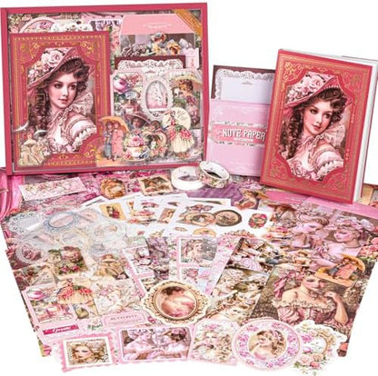 Scrapbooking Supplies Kit, Vintage Junk Journal Supplies,Cute Scrapbook Kit by OFFIGIFT