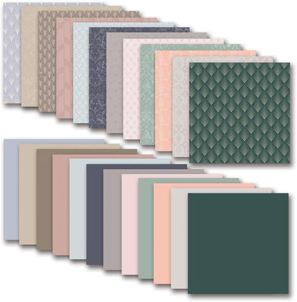 Patterned Scrapbook Paper 12x12 Pink,24 Sheets Double-Sided Bohemian Floral Pattern CardStock Paper Pad Boho Tone Decorative Craft Papers for Holiday Cardmaking DIY Origami Papers. - Image 2