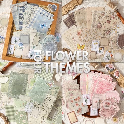 OKUPAN Scrapbook Supplies Kit – 400Pcs Scrapbook Paper & Journal Stickers - Image 3
