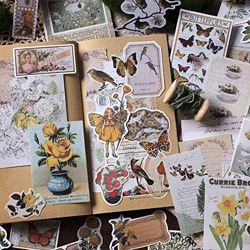 Esweny 200PCS Vintage Scrapbooking Supplies Kit for Journaling, Scrapbook Sticker Paper Pack for Junk Journal Planners Aesthetic Cottagecore Room Decor Wall Art Collage Album - Image 7