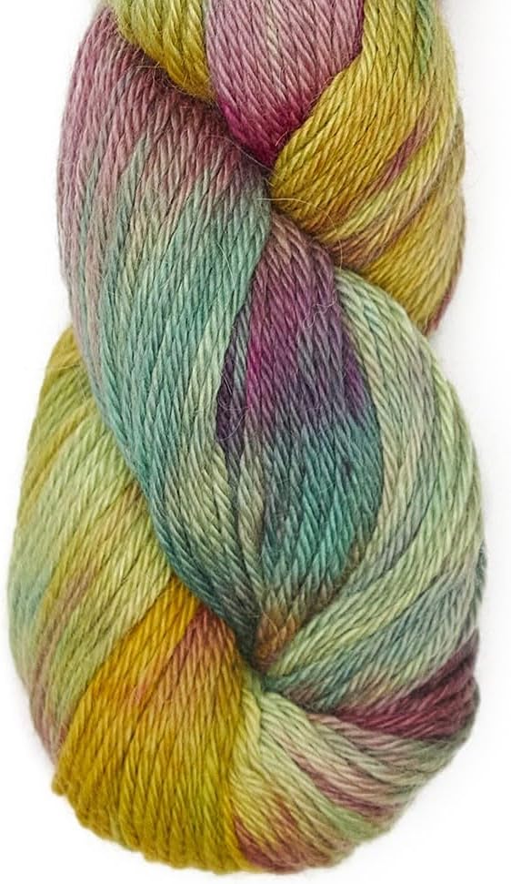 100% Baby Alpaca Yarn Wool 100g Hank DK Weight Hand Dyed Made in Peru - Heavenly Soft and Perfect for Knitting and Crocheting (Sun Kissed Fern, DK Hand Dyed - 100g Hank)