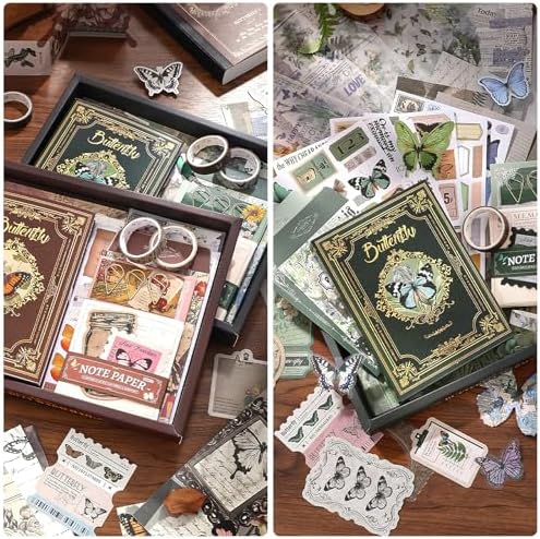 Scrapbook Supplies Kit, Vintage Junk journaling Supplies, Scrapbooking Kit - Image 2