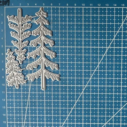 Scrapbooking Die-Cuts, Christmas Metal Cutting Dies for Card Making, Paper Craft Punch Template, Background Embossing Stencils, DIY Album Décor (3 Pcs Christmas Trees-10.6x7cm) - Image 6