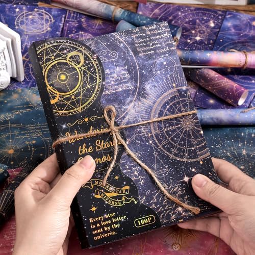 icceemee 160 Sheets of Starry Sky Scrapbook Paper, journaling Scrapbook Supplies Craft Collage Paper Set, Junk Journal Bullet Journal Poster Room Decor for Card Making Decorative Gifts - Image 6