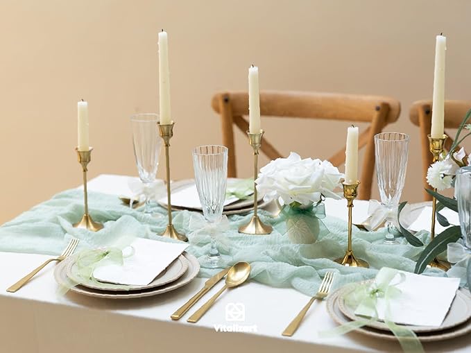 Vitalizart Green & Cream Ribbon Organza Sheer Ribbon 1 inch x 30 Yd Handmade Fabric Ribbons for Gift Wrapping Christmas Tree Crafts Bows Wedding Invitations Wreaths Wrap Sage Emerald