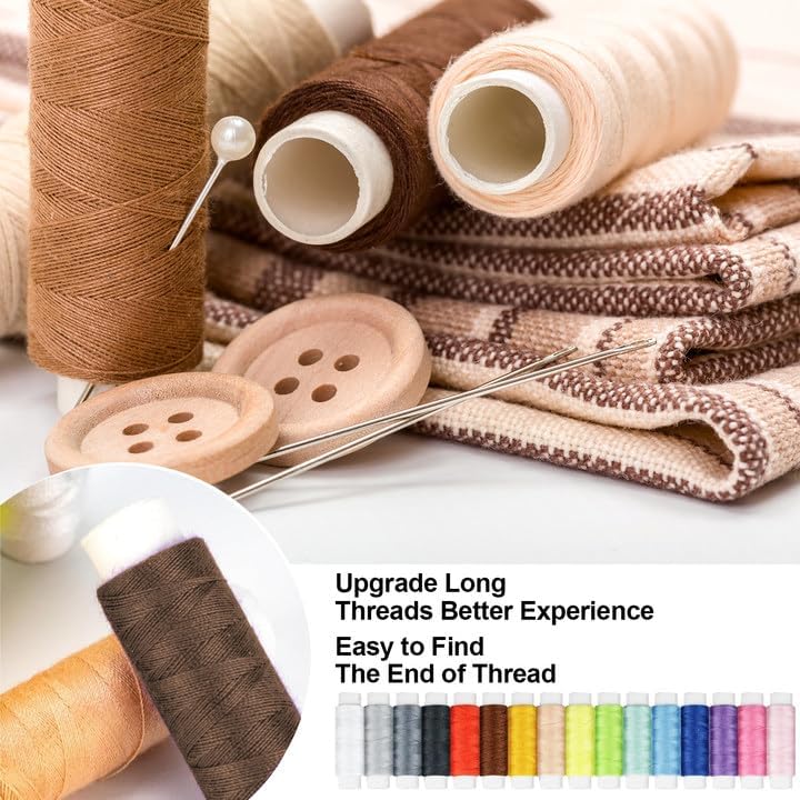 MIXCOOL Sewing Kit for Adults, Beginners, Needle and Thread Kit, Portable Sewing Supplies, Contains Thread, Scissor, Needles, Measuring Tape - Image 4
