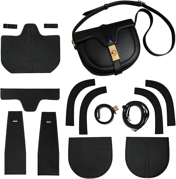 POPSEWING DIY Leather Bag Kit, DIY Shoulder Bag Kit for Girlfriend Christmas Personalized Gift(Dark)