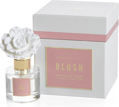 Zodax Blush Porcelain Oil Diffuser, 1.69 oz - Moroccan Peony