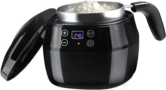 TCFUNDY Candle Wax Melter Making Pot, 1L Electric Candle Maker 200W, with Digital Temperature Display, with Aluminum Pour Pot