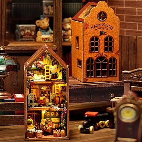 Mini 3D Wooden Doll House Craft Model with LED,DIY Miniature and Furniture Dollhouse Kit,Creative Room Idea for Valentine's Day Birthday Gift (Neil's Workshop) - Image 2