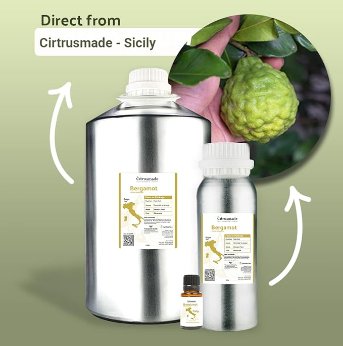 Nature Packaged Bergamot Essential Oil - Direct from Citrusmade in Sicily- Pure Essential Oil for Diffusers and Aromatherapy | 100% Pure Therapeutic Grade (2Lbs)