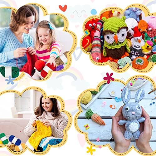 Nuogo 100 Rolls Acrylic Yarn Bulk for Crocheting Knitting, 25 Colors - Image 3