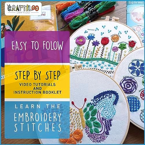 Butterfly Embroidery Kit for Beginners - Stamped Cross Stitch, Adults - Image 5