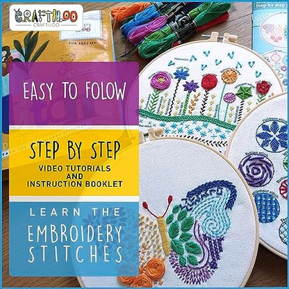 Butterfly Embroidery Kit for Beginners - Stamped Cross Stitch, Adults - Image 5