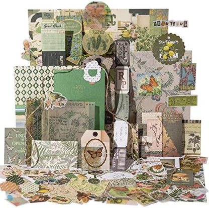 YagCu Aesthetic Scrapbook Kit, Junk Journal Scrapbooking Supplies, Vintage Journaling Set Bullet Journals Material, Large Collection for Women Adults Beginners, Arts Craft Ephemera by YagCu