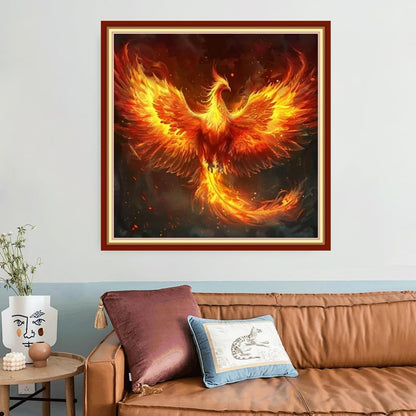 Joyhoor Stamped Cross Stitch Kits for Beginners, Needlepoint Kits for Adults, 11CT Counted Embroidery Kits-Fire Phoenix 18x18 inchs - Image 2