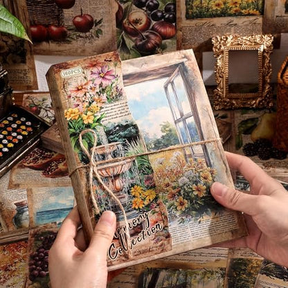 icceemee 160 Sheets Vintage Retro Scrapbook Paper, Junk Journaling Supplies Kit for Bullet Journals, Collage Art, Poster & Room Decor, Card Making, Gift Wrapping - Image 3
