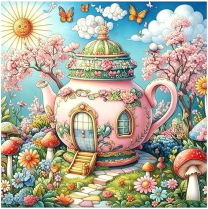 xcemhil Fairy Tale Paint by Numbers Kit for Adults Beginner, Fairy Tale Acrylic Paint by Number Kits Suitable for Home Wall Art Decor Gifts 16x16 Inch by Unknown