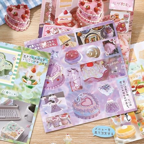 650+ Pcs Japanese Sticker Book- Aesthetic Cute Y2K Retro Sticker Book - Japanese Stationery Stickers for Scrapbooking, Journals, Planners, Water Bottles & Junk Journal Supplies - Image 4