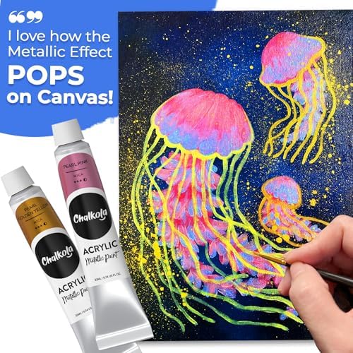 Chalkola 95 Pcs Acrylic Painting Kit for Adults Art - 64 Acrylic Paint Set - Image 5