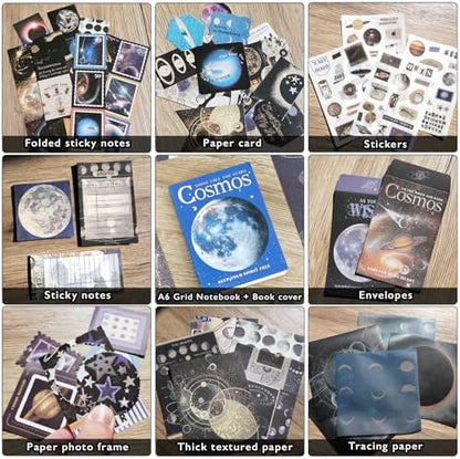 Scrapbooking Supplies Kit, A6 Grid Notebook, Vintage Junk Journaling Kit - Image 5